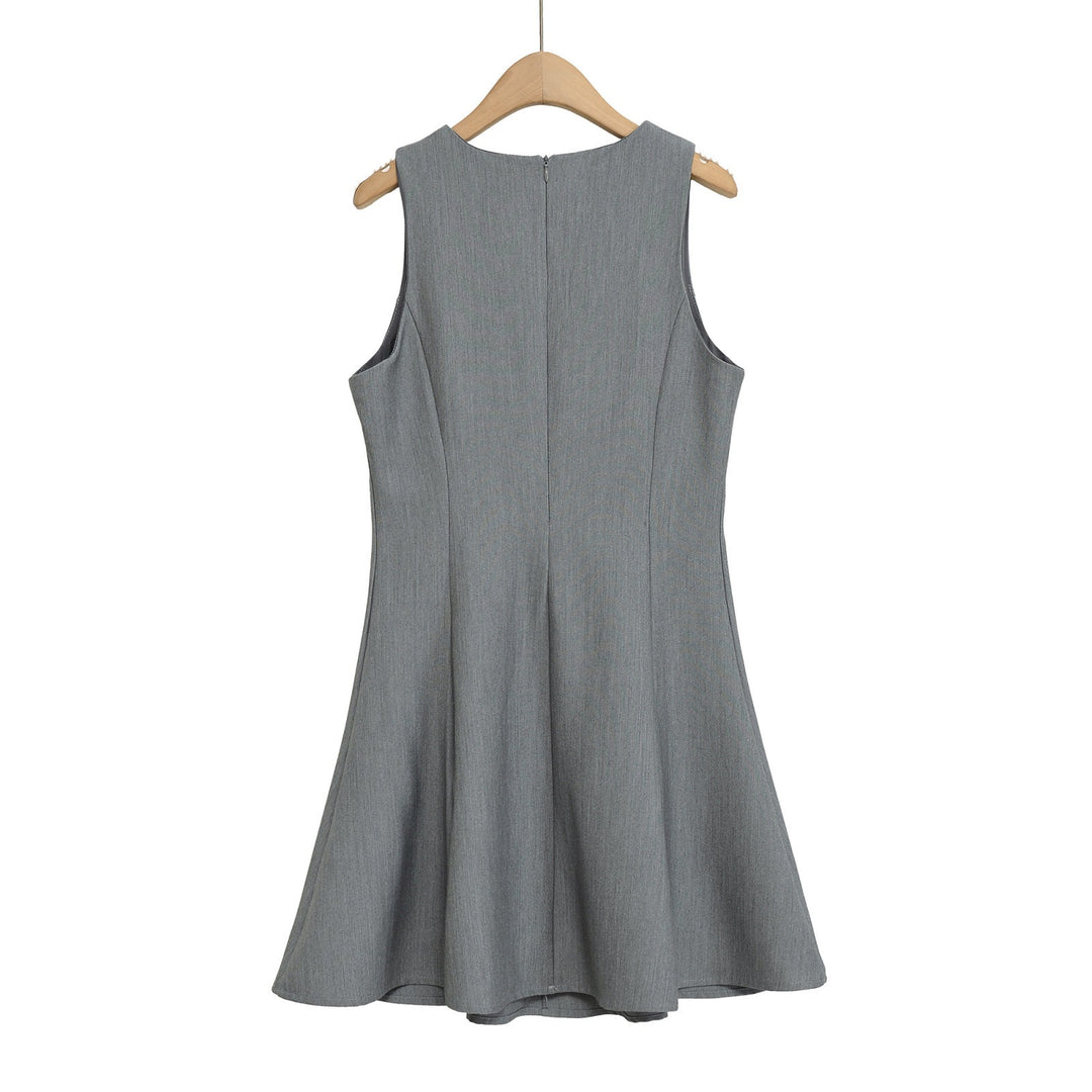 Damen Besprechungs-Kleid mit eleganter Schleifenverzierung und fließendem Schnitt R&B