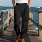 Herren bequeme Strandhose mit elastischem Bund und verstellbarem Kordelzug R&B