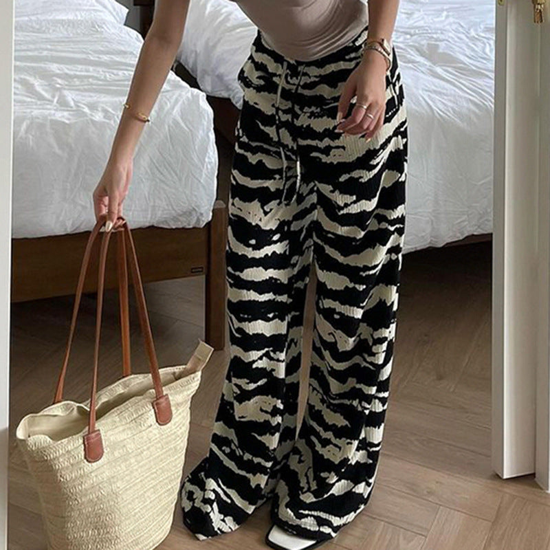 Damen bequeme Schlafhose mit motivierendem Print R&B