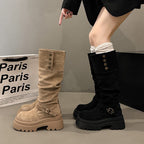Damen modische Stiefel mit rutschfester Sohle und elegantem Schaft R&B