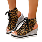 Damen Sportliche Plateau-Sandalen mit seitlichem Schnürdesign R&B