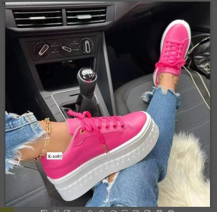 Damen Plateau-Sneaker mit modischem Metallic-Design und rutschfester Sohle R&B