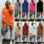 Damen Oversized Strickpullover mit hohem Kragen und Waffelmuster R&B
