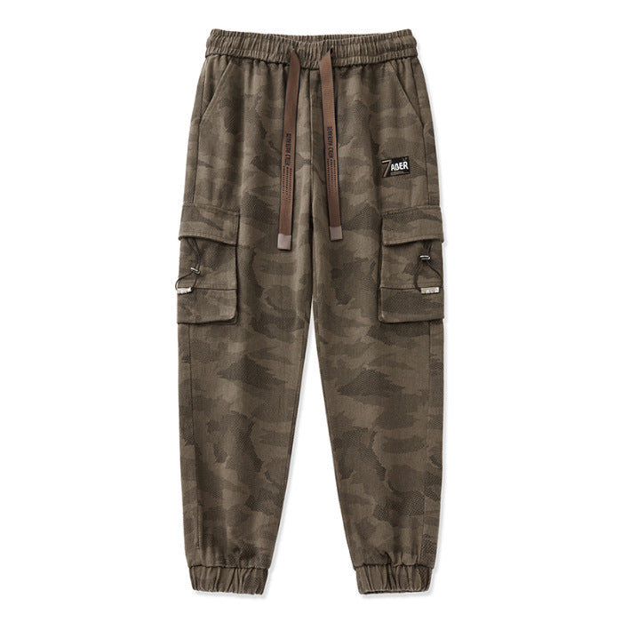 Herren Cargohose mit funktionalen Reißverschlusstaschen und elastischem Bund R&B