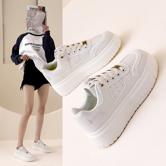 Damen modische Sneakers mit hohem Plateau und atmungsaktivem Design R&B