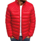 Herren isolierte Steppjacke mit hochgeschlossenem Kragen und seitlichen Reißverschlusstaschen R&B