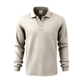 Herren nan langärmeliges Poloshirt aus strukturiertem Jacquardstrick R&B