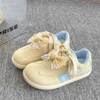 Damen Sportliche Sneaker mit verspieltem Schleifendetail
