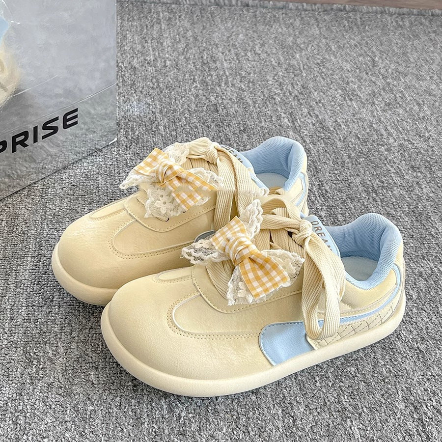 Damen Sportliche Sneaker mit verspieltem Schleifendetail
