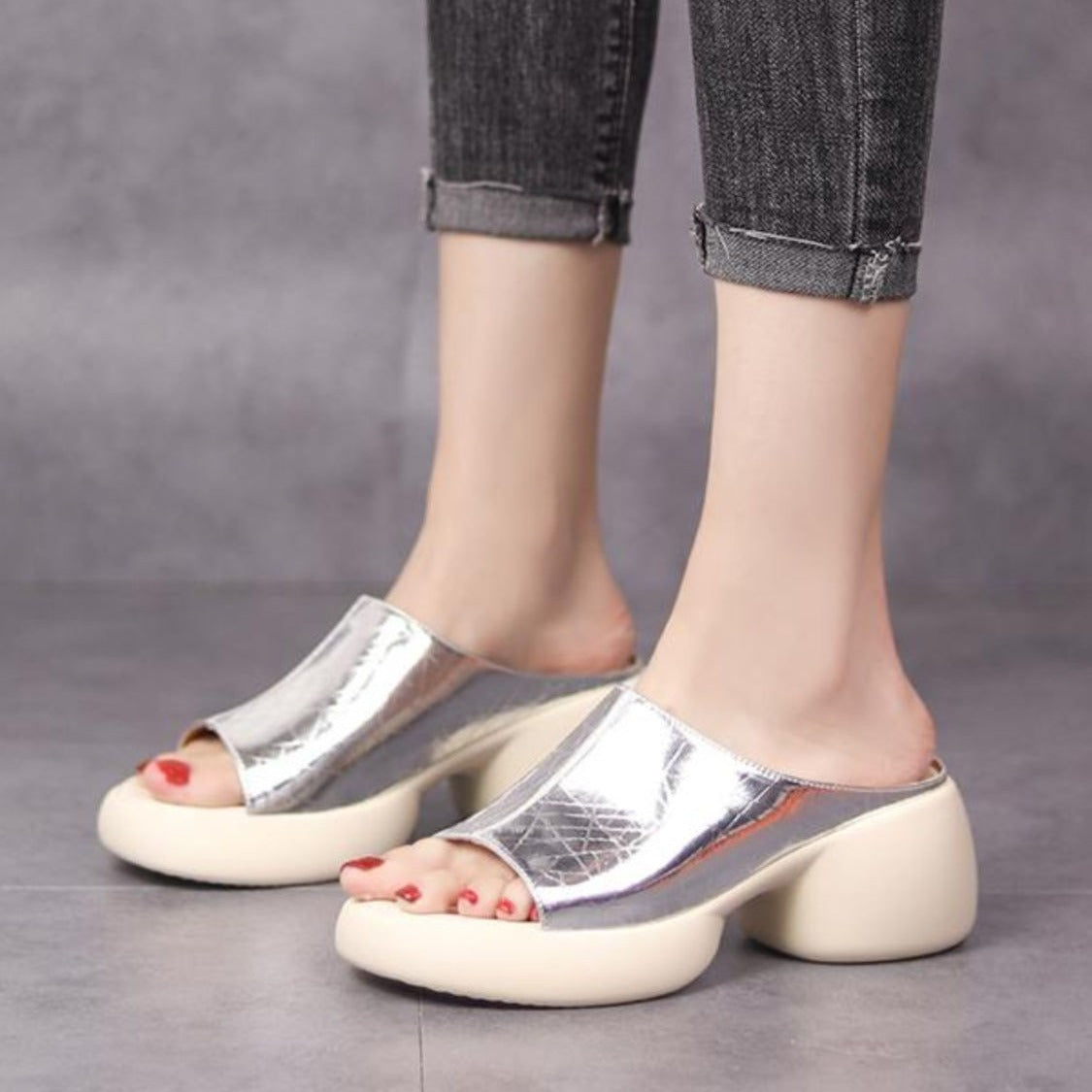 Damen Komfortable Glamour Sandalen