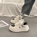 Damen modische Sneaker mit hohem Plateau und atmungsaktiver Obermaterial von