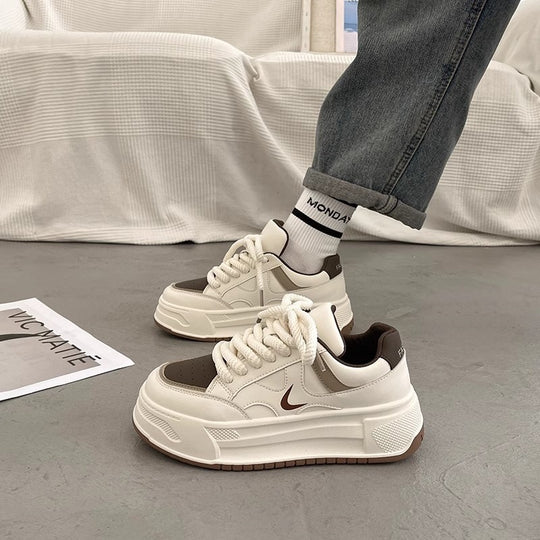 Damen modische Sneaker mit hohem Plateau und atmungsaktiver Obermaterial von R&B