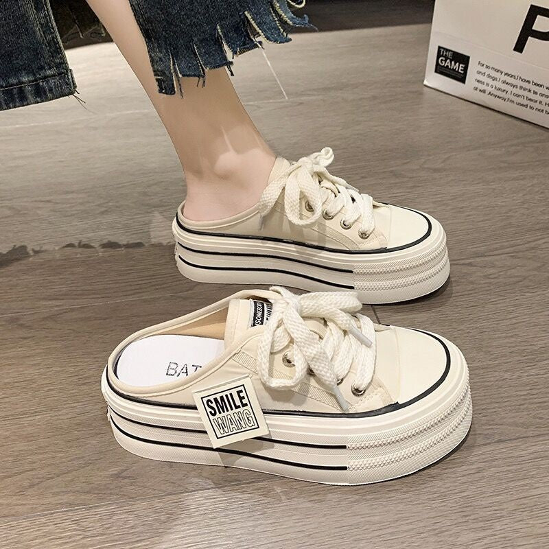 Damen Plattform-Sneaker mit lässiger Slip-On Konstruktion und strapazierfähiger Sohle