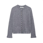 Damen elegante Strickjacke mit dekorativen Knöpfen R&B