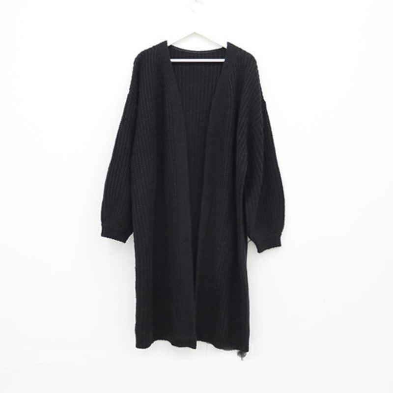 Damen Offene Strickjacke mit lässigem Schnitt und grober Maschenstruktur R&B