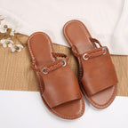 Damen Riemensandalen mit geflochtenem Designelement und eleganten Metallakzenten R&B
