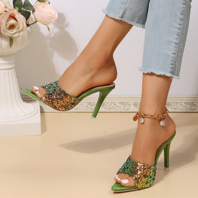 Damen High-Heels mit funkelnder Applikation und elegantem Riemendesign R&B