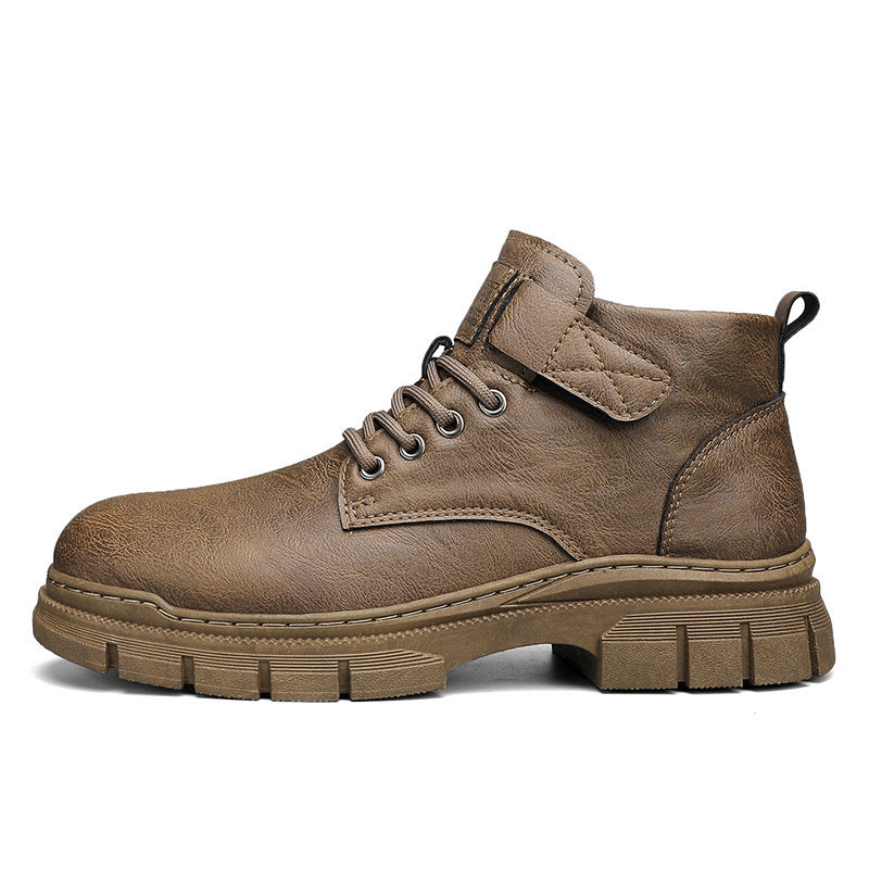 Herren robuste Schnürstiefel mit verstellbarem Riemen