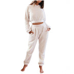 Damen kuscheliges Lounge-Set aus weichem Fleece R&B