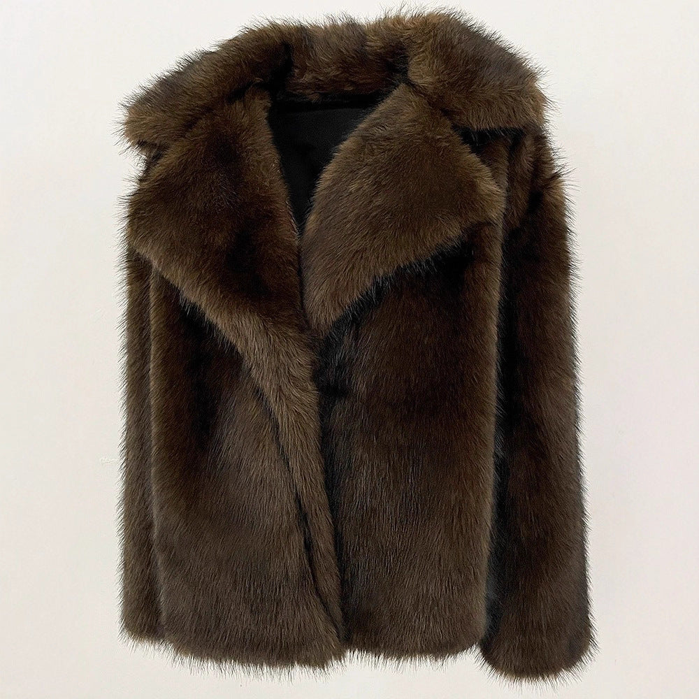 Damen Kunstpelz-Jacke
