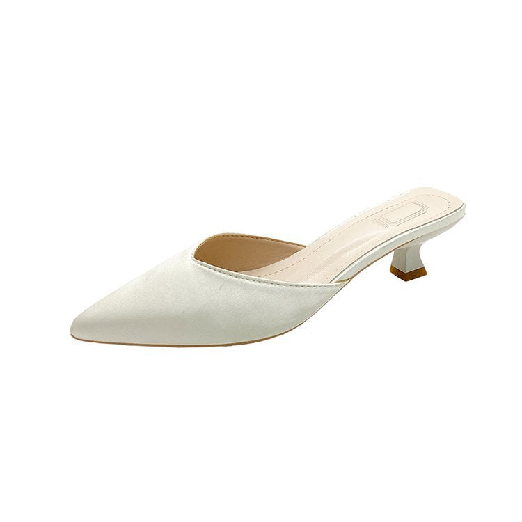 Damen elegante Slingback-Mules mit spitz zulaufender Form R&B