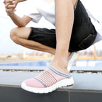 Damen Freizeit-Sneaker mit flexiblem Strick-Obermaterial und rutschfester Sohle