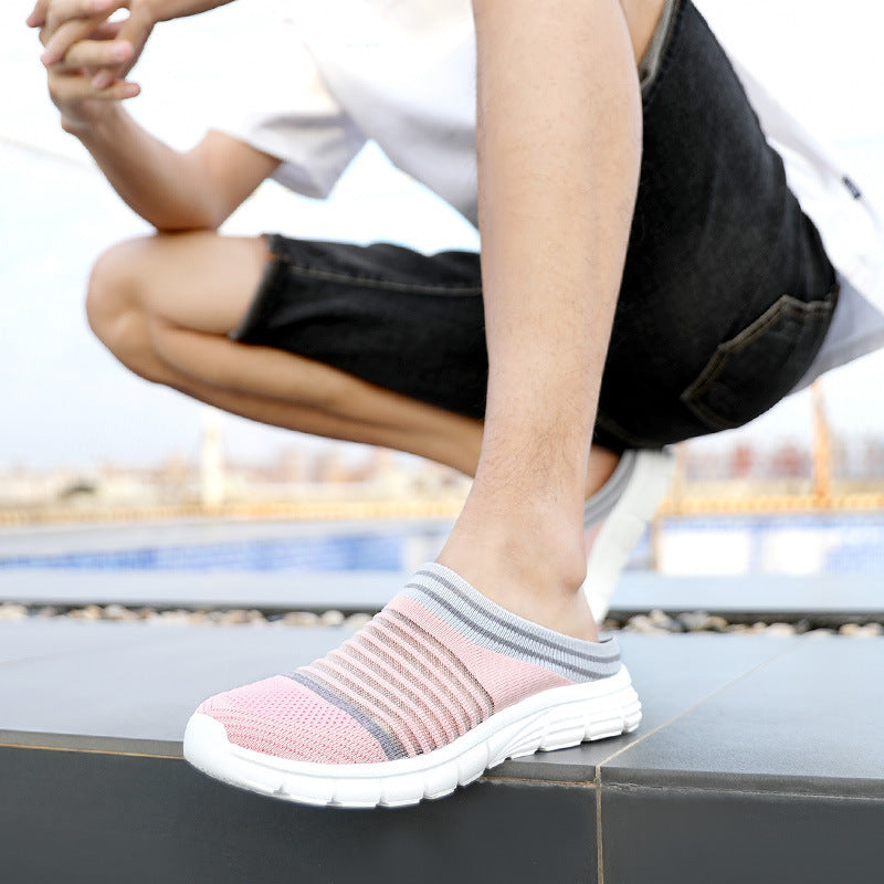 Damen Slip-On Freizeitschuhe mit atmungsaktivem Obermaterial und rutschfester Sohle