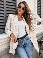 Damen Eleganter Blazer mit floralen Stickereien R&B