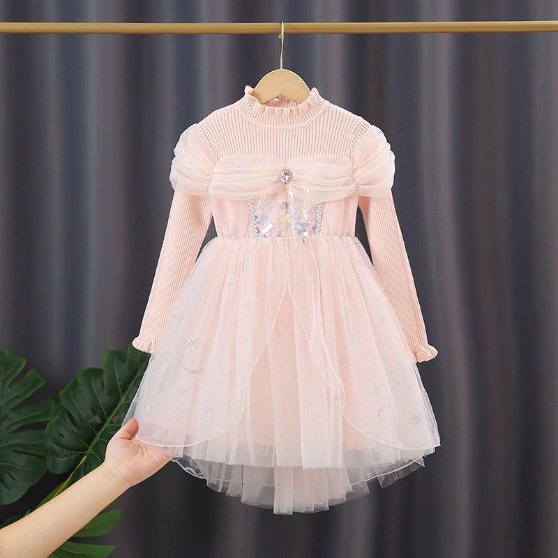 Mädchen festliches Tüllkleid mit funkelnden Applikationen R&B