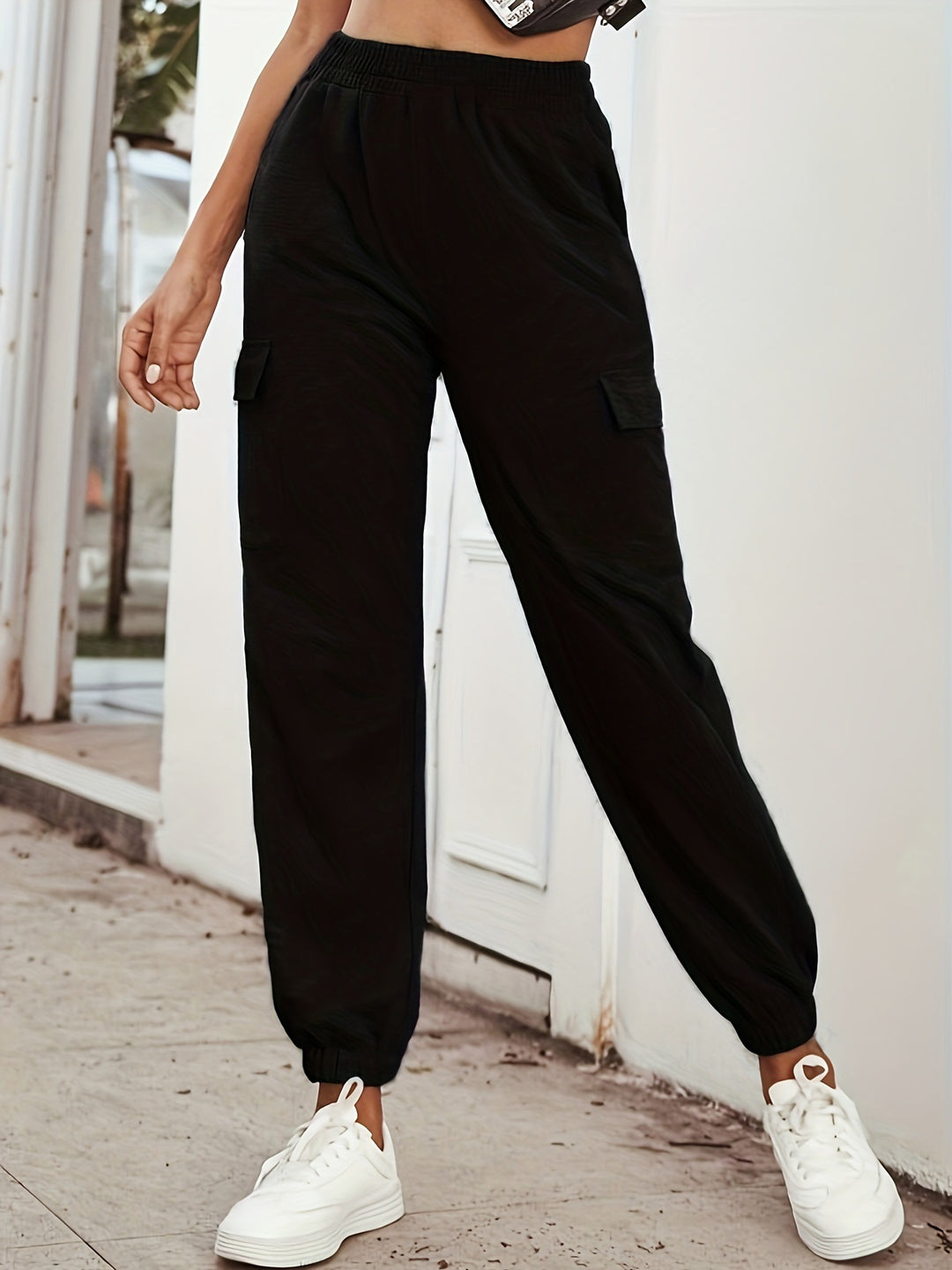 Damen Cargo-Hose mit elastischem Bund und praktischen Taschen R&B
