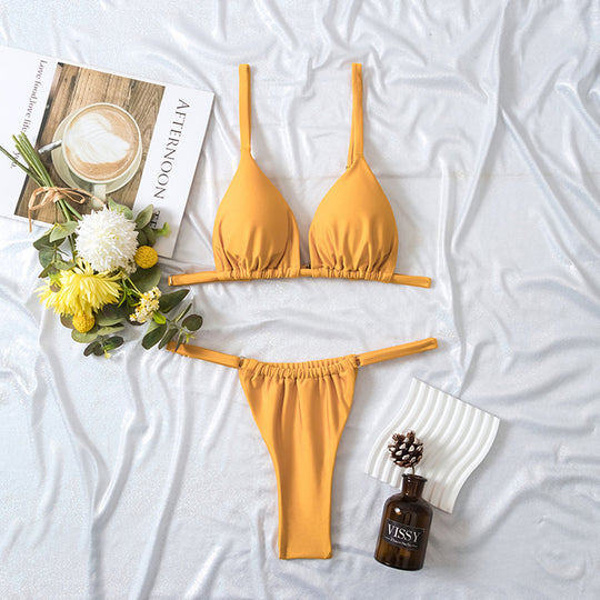 Damen Triangel-Bikini mit rutschfestem Schnitt und modischem Design R&B