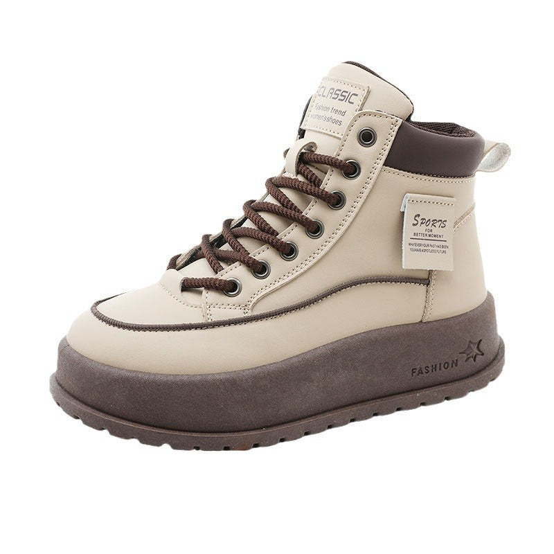 Damen Winterliche High-Top Sneakers mit dämpfender Laufsohle und robustem Profil R&B