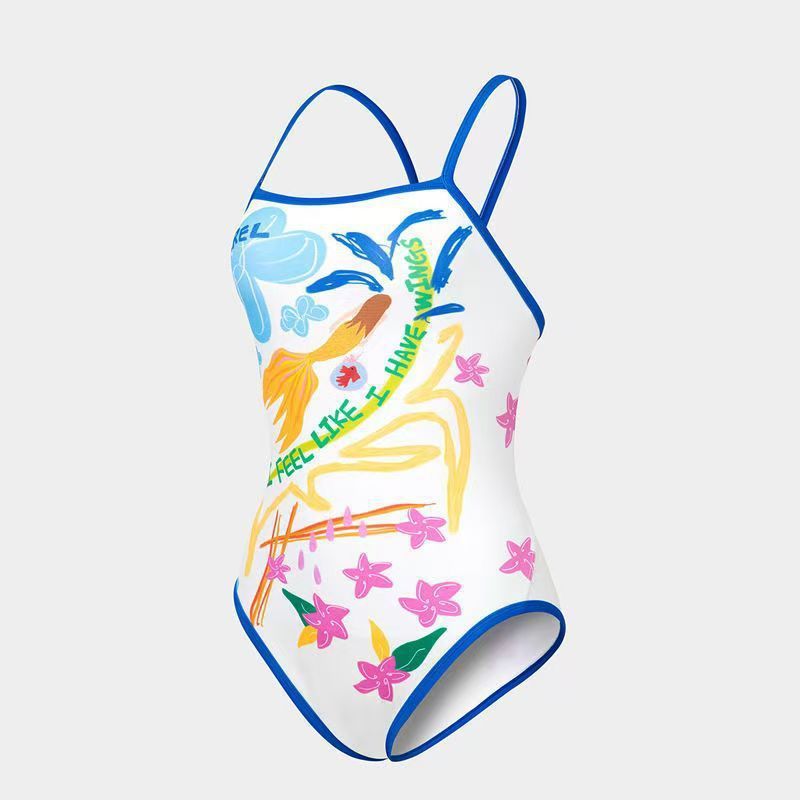 Damen Einteiler Badeanzug mit kreativem grafischen Design R&B