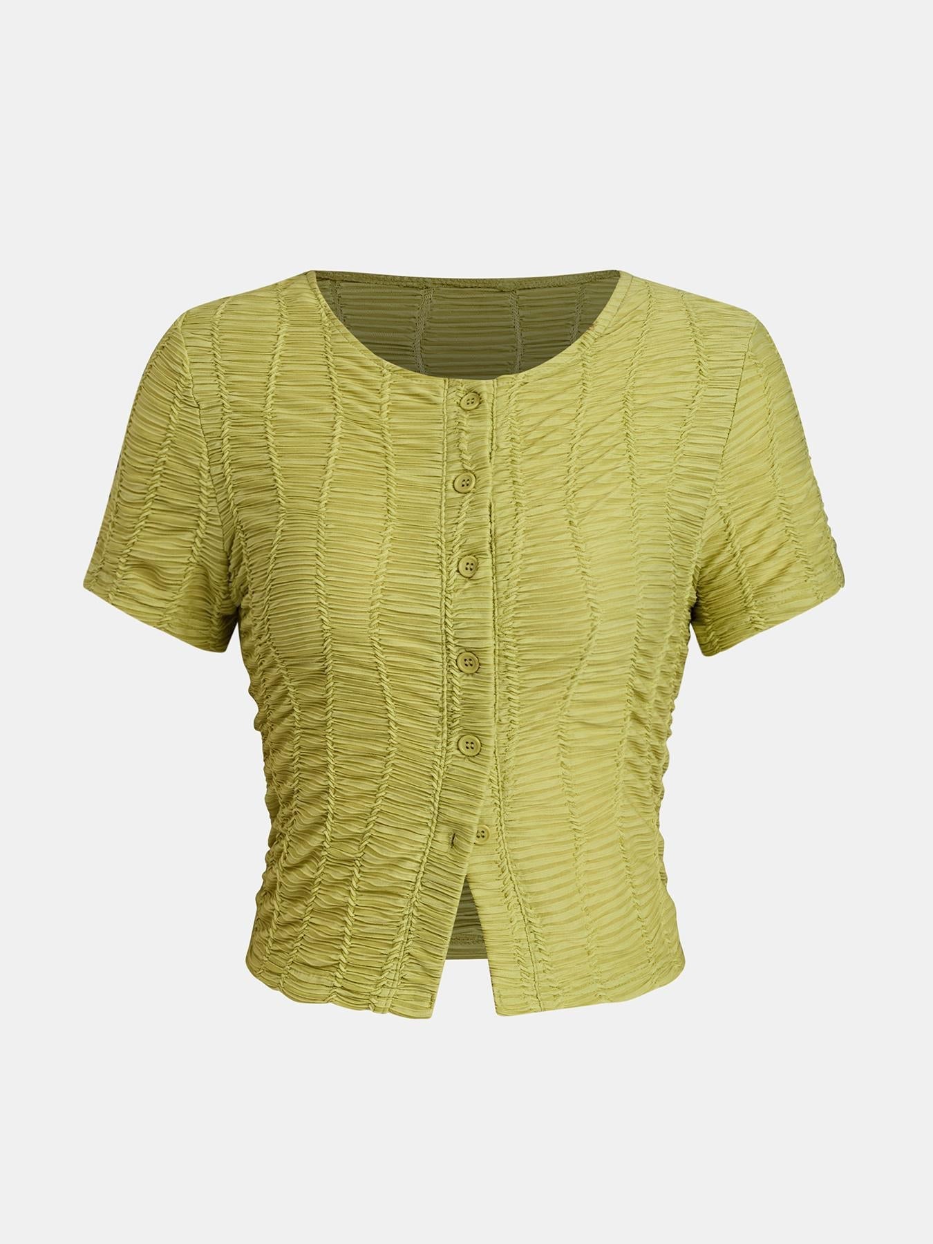 Damen lässige Bluse mit Raffung R&B