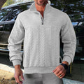 Herren Zip-Pullover mit strukturiertem Design R&B