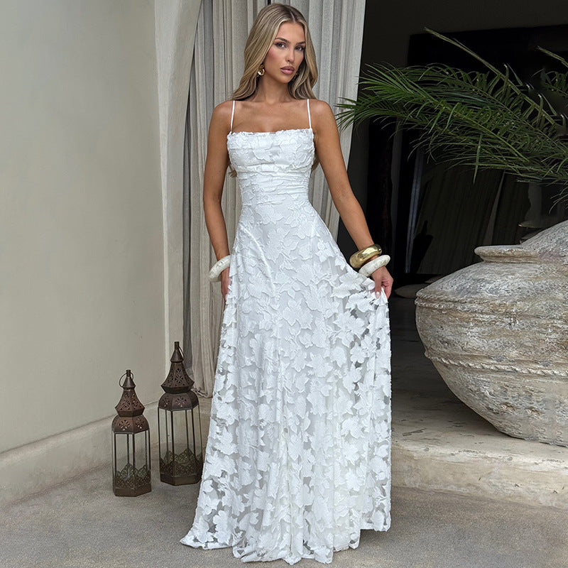 Damen Elegantes Abendkleid mit Wunderschönen Floral Mustern und Raffinierten Details R&B