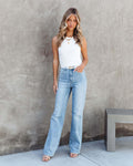 Damen High-Waist Bootcut Jeans mit raffinierter Waschung und bequemer Passform R&B