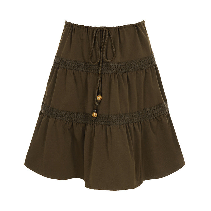 Damen luftiger Jumpskirt mit elastischem Bund und Raffungen R&B