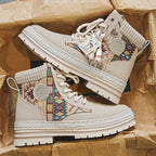 Damen Hochwertige Winterschuhe mit modischem Ethno-Design und robustem Profil R&B