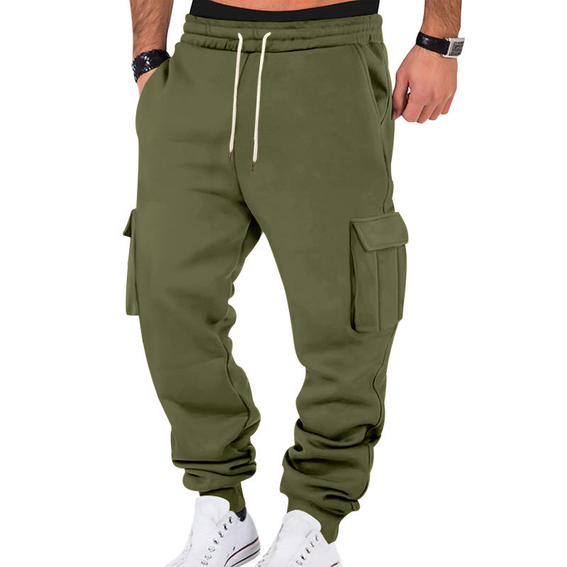 Herren nan Cargo-Jogginghose mit Kordelzug, seitlichen Taschen und elastischen Bündchen R&B