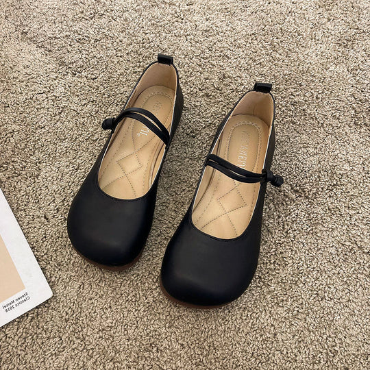 Damen Bequeme und elegante Ballerinas mit verstellbarem Riemen und weicher Innensohle R&B