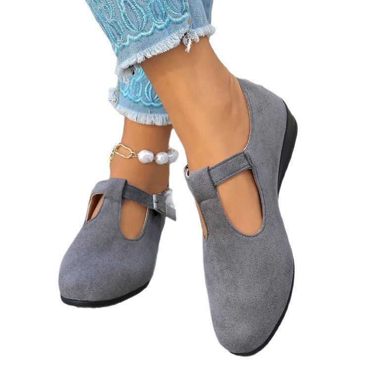 Damen Wedge-Pantoletten mit verstellbarem Riemen R&B