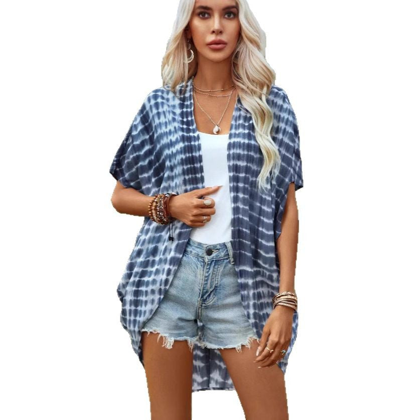 Damen Leichtes Kimono mit modernem Batikdesign R&B
