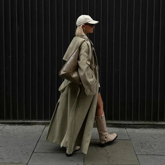 Damen Federgewicht Oversize-Mantel R&B