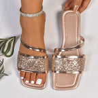 Damen Glamouröse Slippers mit funkelndem Schmuckdetail R&B