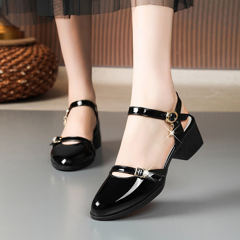 Damen Elegante Slingpumps mit modischem Riemen und bequemer Sohle R&B