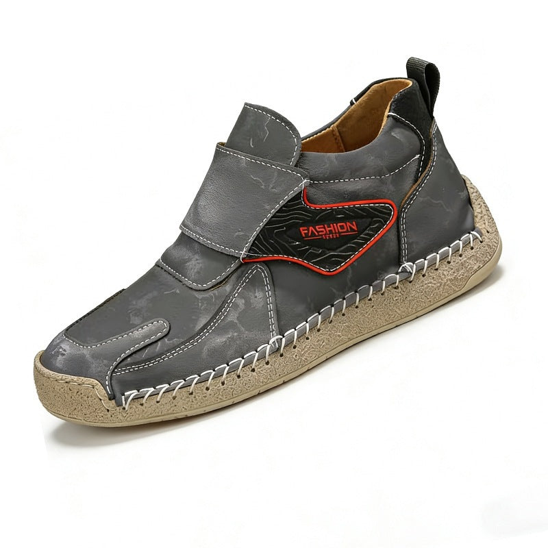 Herren Bequeme und modische Freizeitschuhe mit Klettverschluss R&B