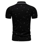 Herren Poloshirt mit modernem Druck und hochwertigem Baumwollmaterial