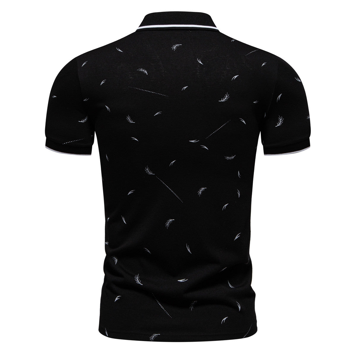 Herren Poloshirt mit modernem Druck und hochwertigem Baumwollmaterial