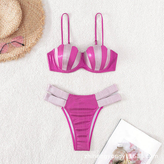 Damen Push-Up Bikini mit glitzernden Akzenten R&B